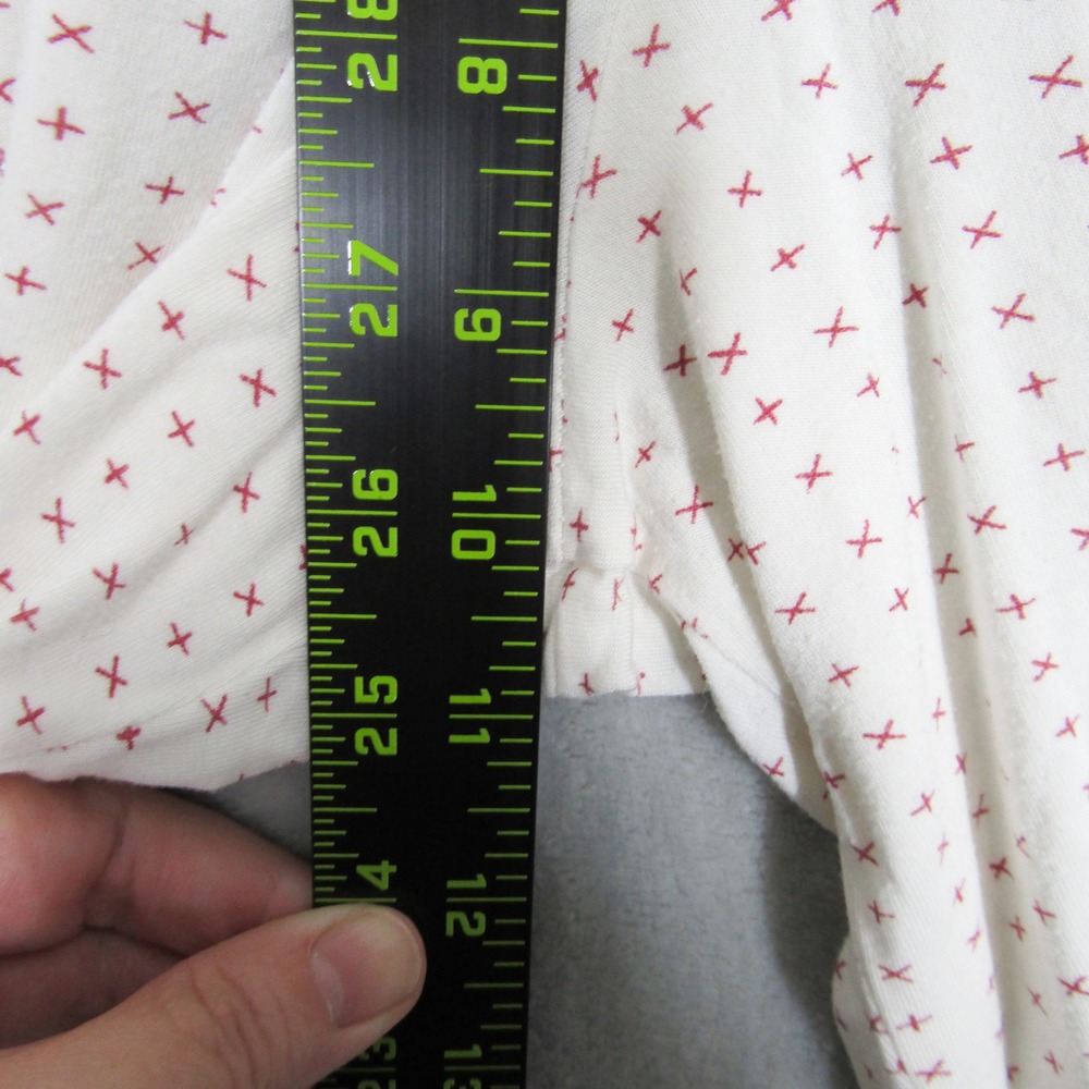 Eberjey Gisele Pajama Set Womens XL White Red Cross Print Modal Long Sleeve Pant - Picture 9 of 16